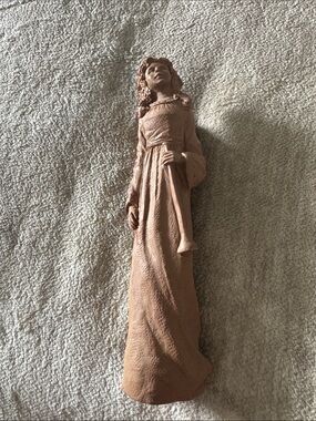 Handcrafted Terracotta Female Figurine Statue - Brown Home Accent
